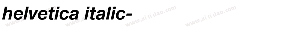 helvetica italic字体转换